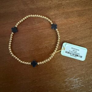 NWT Enewton 3mm Signature Cross beaded EXTENDS size 7.25" bracelet in Navy 🤩